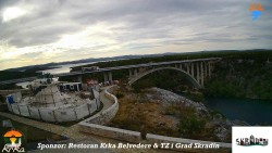 Skradin, rzeka Krka, most na autostradzie A1