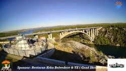 Skradin, rzeka Krka, most na autostradzie A1