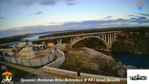 Die Stadt Skradin - Skradin, Fluss Krka, A1-Brücke - 30.10.2026 v 06:45 Die Stadt Skradin - Skradin, Fluss Krka, A1-Brücke - 30.10.2026 v 06:45