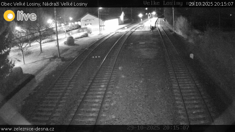 Obec Velké Losiny - Nádraží Velké Losiny - 29.10.2025 v 20:15 Obec Velké Losiny - Nádraží Velké Losiny - 29.10.2025 v 20:15