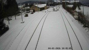 Obec Velké Losiny - Nádraží Velké Losiny - 4.1.2026 v 10:45 Obec Velké Losiny - Nádraží Velké Losiny - 4.1.2026 v 10:45