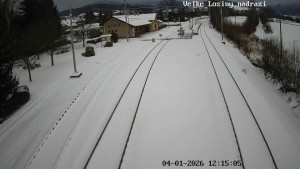 Obec Velké Losiny - Nádraží Velké Losiny - 4.1.2026 v 12:15 Obec Velké Losiny - Nádraží Velké Losiny - 4.1.2026 v 12:15