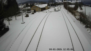Obec Velké Losiny - Nádraží Velké Losiny - 4.1.2026 v 12:45 Obec Velké Losiny - Nádraží Velké Losiny - 4.1.2026 v 12:45