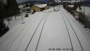 Obec Velké Losiny - Nádraží Velké Losiny - 4.1.2026 v 13:15 Obec Velké Losiny - Nádraží Velké Losiny - 4.1.2026 v 13:15
