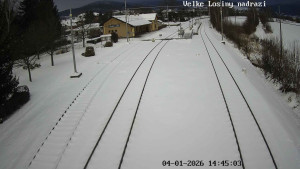 Obec Velké Losiny - Nádraží Velké Losiny - 4.1.2026 v 14:45 Obec Velké Losiny - Nádraží Velké Losiny - 4.1.2026 v 14:45