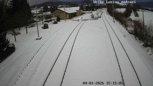 Obec Velké Losiny - Nádraží Velké Losiny - 4.1.2026 v 15:15 Obec Velké Losiny - Nádraží Velké Losiny - 4.1.2026 v 15:15