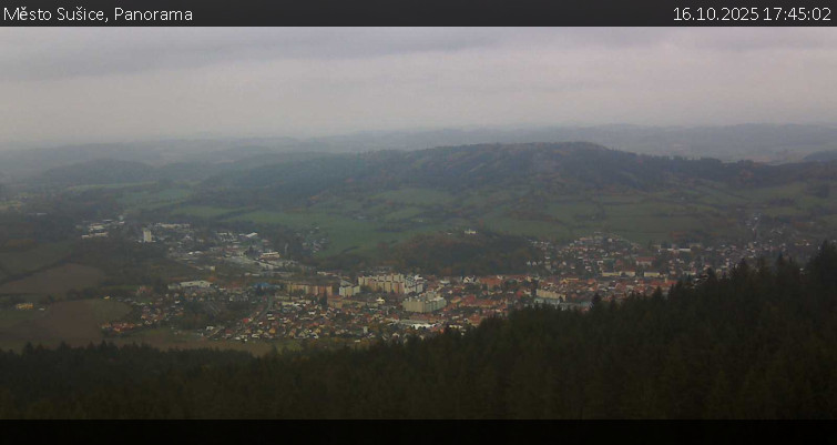 Město Sušice - Panorama - 16.10.2025 v 17:45 Město Sušice - Panorama - 16.10.2025 v 17:45