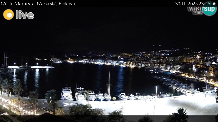 Město Makarská - Makarská, Biokovo - 30.10.2025 v 23:45 Město Makarská - Makarská, Biokovo - 30.10.2025 v 23:45