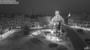 Město Police nad Metují - Masarykovo náměstí - 31.1.2026 v 06:45 Město Police nad Metují - Masarykovo náměstí - 31.1.2026 v 06:45