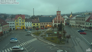 Město Police nad Metují - Masarykovo náměstí - 14.2.2026 v 07:15 Město Police nad Metují - Masarykovo náměstí - 14.2.2026 v 07:15