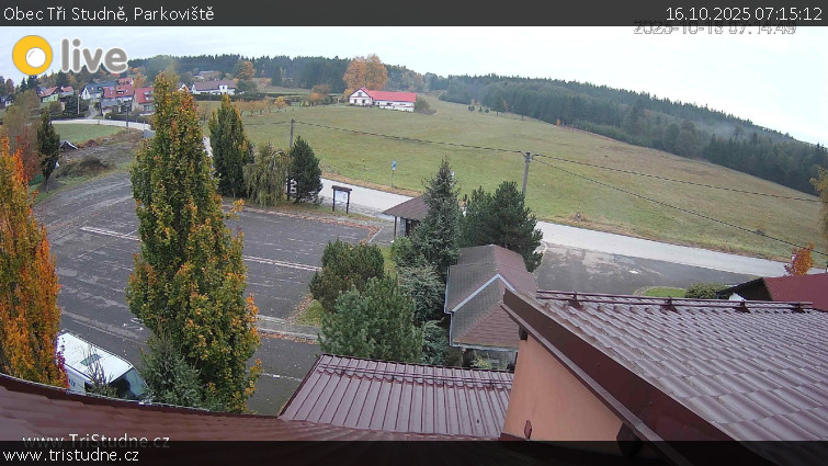 Obec Tři Studně - Parkoviště - 16.10.2025 v 07:15 Obec Tři Studně - Parkoviště - 16.10.2025 v 07:15