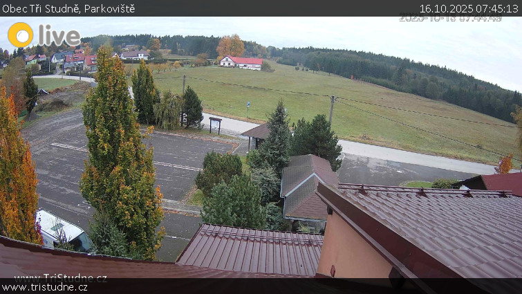 Obec Tři Studně - Parkoviště - 16.10.2025 v 07:45 Obec Tři Studně - Parkoviště - 16.10.2025 v 07:45