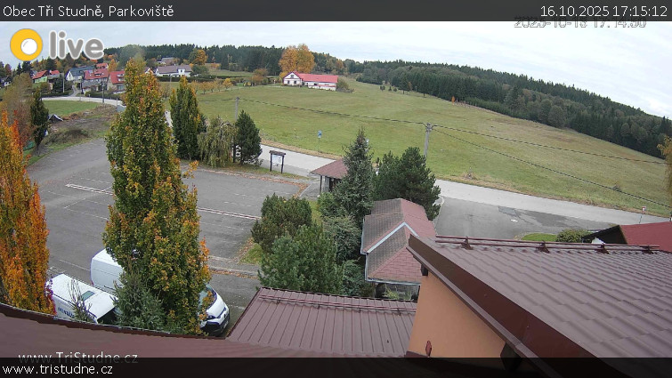 Obec Tři Studně - Parkoviště - 16.10.2025 v 17:15 Obec Tři Studně - Parkoviště - 16.10.2025 v 17:15
