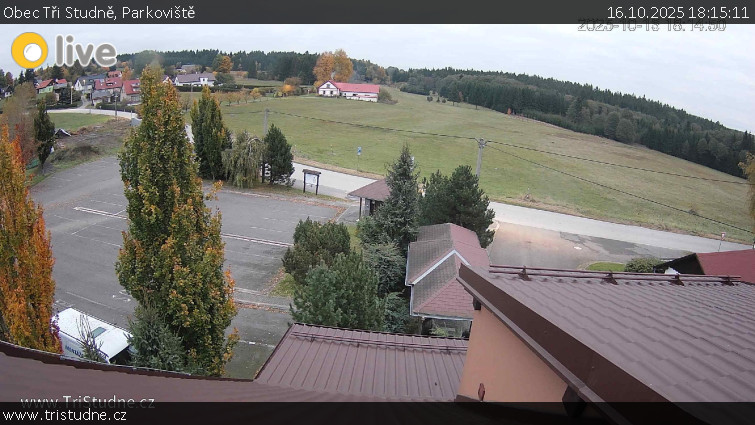 Obec Tři Studně - Parkoviště - 16.10.2025 v 18:15 Obec Tři Studně - Parkoviště - 16.10.2025 v 18:15