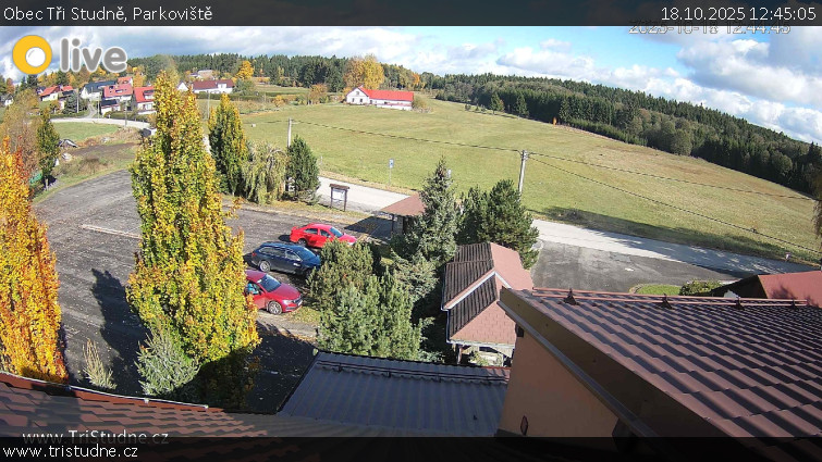 Obec Tři Studně - Parkoviště - 18.10.2025 v 12:45 Obec Tři Studně - Parkoviště - 18.10.2025 v 12:45