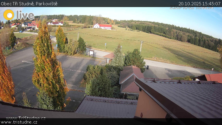 Obec Tři Studně - Parkoviště - 20.10.2025 v 15:45 Obec Tři Studně - Parkoviště - 20.10.2025 v 15:45
