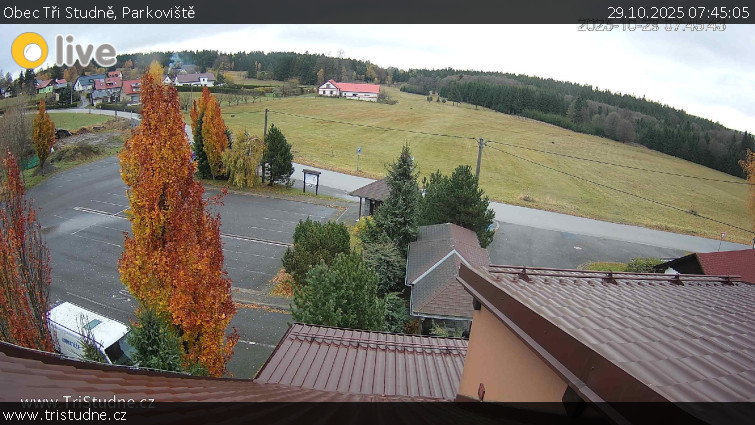 Obec Tři Studně - Parkoviště - 29.10.2025 v 07:45 Obec Tři Studně - Parkoviště - 29.10.2025 v 07:45