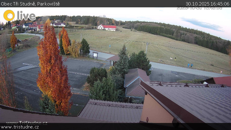 Obec Tři Studně - Parkoviště - 30.10.2025 v 16:45 Obec Tři Studně - Parkoviště - 30.10.2025 v 16:45