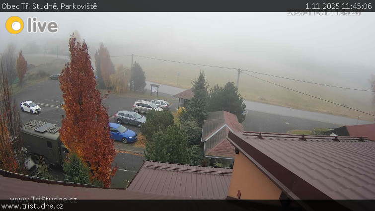 Obec Tři Studně - Parkoviště - 1.11.2025 v 11:45 Obec Tři Studně - Parkoviště - 1.11.2025 v 11:45