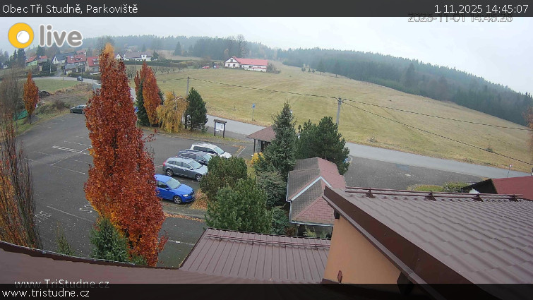Obec Tři Studně - Parkoviště - 1.11.2025 v 14:45 Obec Tři Studně - Parkoviště - 1.11.2025 v 14:45