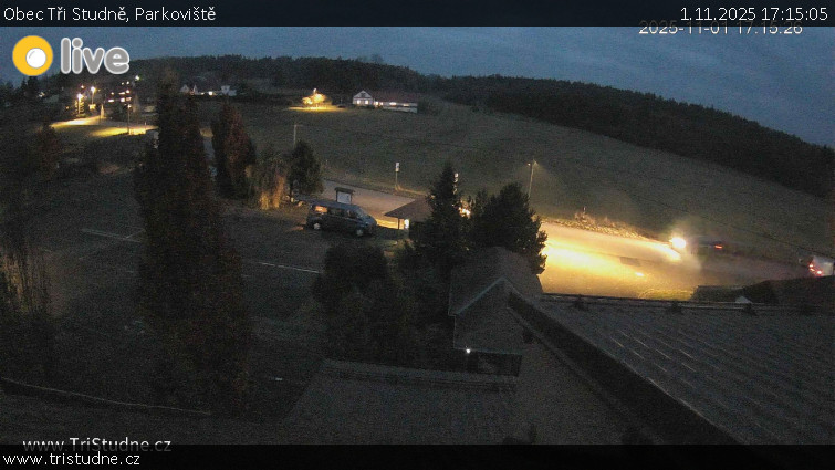 Obec Tři Studně - Parkoviště - 1.11.2025 v 17:15 Obec Tři Studně - Parkoviště - 1.11.2025 v 17:15
