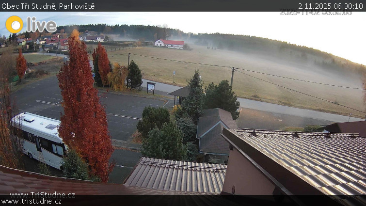 Obec Tři Studně - Parkoviště - 2.11.2025 v 06:30 Obec Tři Studně - Parkoviště - 2.11.2025 v 06:30