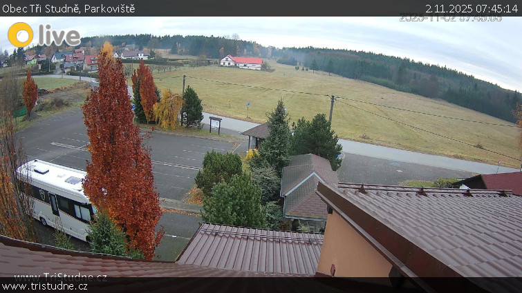 Obec Tři Studně - Parkoviště - 2.11.2025 v 07:45 Obec Tři Studně - Parkoviště - 2.11.2025 v 07:45