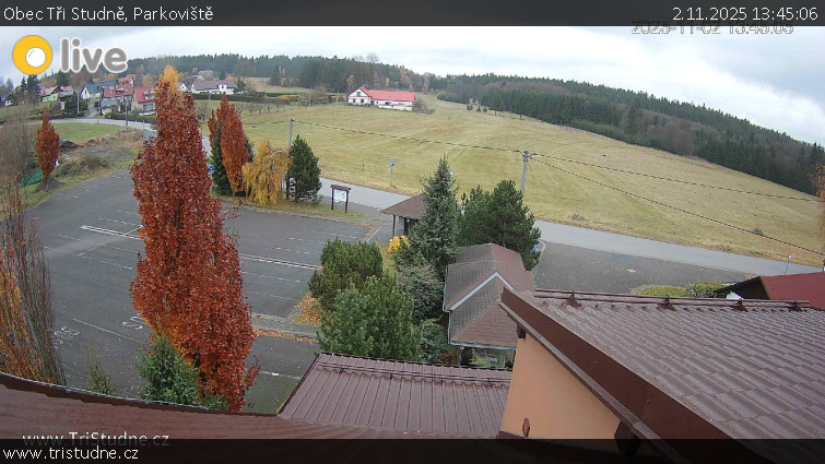 Obec Tři Studně - Parkoviště - 2.11.2025 v 13:45 Obec Tři Studně - Parkoviště - 2.11.2025 v 13:45