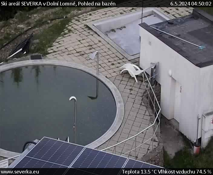 Webová kamera Chata Severka - pohled na bazén