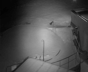 Ski areál SEVERKA v Dolní Lomné - Pohled na bazén - 1.3.2023 v 05:00
