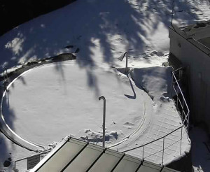 Ski areál SEVERKA v Dolní Lomné - Pohled na bazén - 1.3.2023 v 15:00