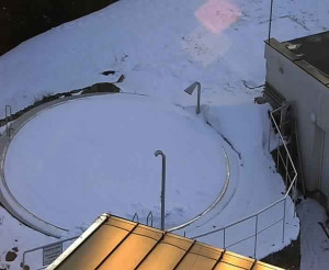 Ski areál SEVERKA v Dolní Lomné - Pohled na bazén - 1.3.2023 v 17:00