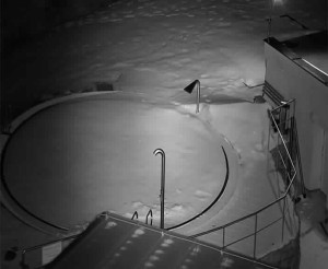 Ski areál SEVERKA v Dolní Lomné - Pohled na bazén - 2.3.2023 v 03:00