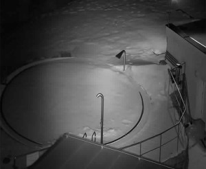 Ski areál SEVERKA v Dolní Lomné - Pohled na bazén - 2.3.2023 v 05:00
