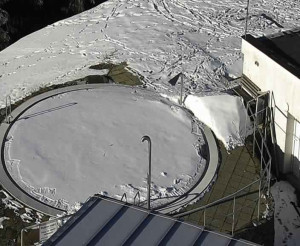 Ski areál SEVERKA v Dolní Lomné - Pohled na bazén - 4.3.2023 v 08:00