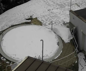 Ski areál SEVERKA v Dolní Lomné - Pohled na bazén - 4.3.2023 v 16:00