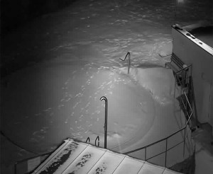 Ski areál SEVERKA v Dolní Lomné - Pohled na bazén - 6.3.2023 v 03:00