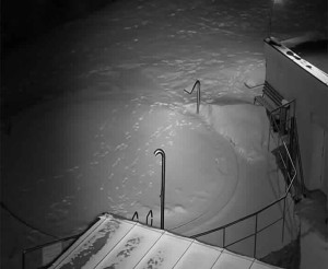 Ski areál SEVERKA v Dolní Lomné - Pohled na bazén - 6.3.2023 v 05:00