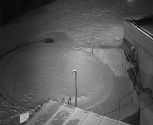 Ski areál SEVERKA v Dolní Lomné - Pohled na bazén - 7.3.2023 v 00:01