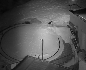 Ski areál SEVERKA v Dolní Lomné - Pohled na bazén - 8.3.2023 v 03:01
