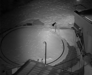 Ski areál SEVERKA v Dolní Lomné - Pohled na bazén - 8.3.2023 v 05:01