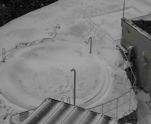 Ski areál SEVERKA v Dolní Lomné - Pohled na bazén - 11.3.2023 v 10:01