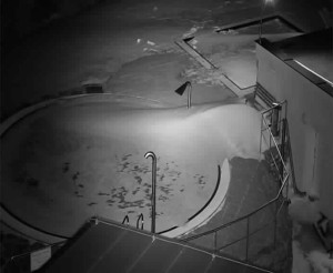 Ski areál SEVERKA v Dolní Lomné - Pohled na bazén - 13.3.2023 v 03:01