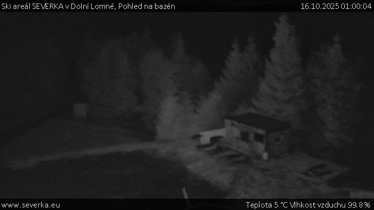 Ski areál SEVERKA v Dolní Lomné - Pohled na bazén - 16.10.2025 v 01:00 Ski areál SEVERKA v Dolní Lomné - Pohled na bazén - 16.10.2025 v 01:00