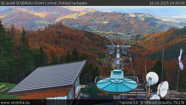 Ski areál SEVERKA v Dolní Lomné - Pohled na bazén - 18.10.2025 v 14:30 Ski areál SEVERKA v Dolní Lomné - Pohled na bazén - 18.10.2025 v 14:30