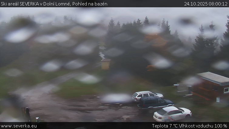 Ski areál SEVERKA v Dolní Lomné - Pohled na bazén - 24.10.2025 v 08:00 Ski areál SEVERKA v Dolní Lomné - Pohled na bazén - 24.10.2025 v 08:00