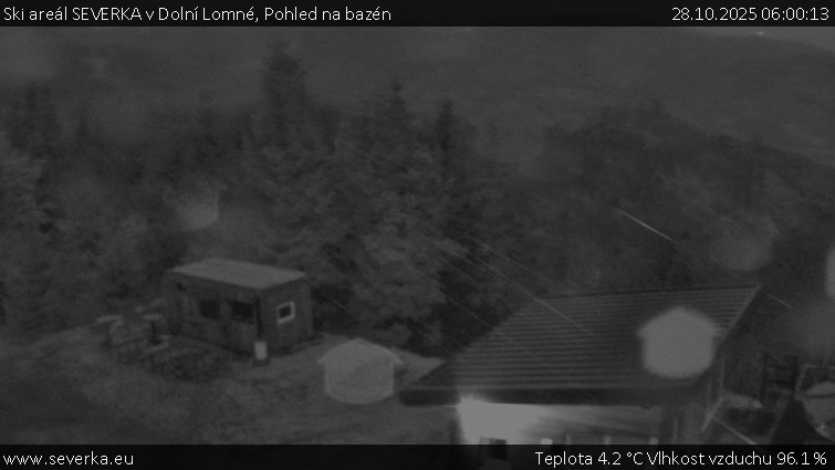 Ski areál SEVERKA v Dolní Lomné - Pohled na bazén - 28.10.2025 v 06:00 Ski areál SEVERKA v Dolní Lomné - Pohled na bazén - 28.10.2025 v 06:00