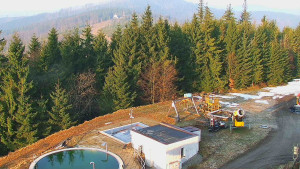 Ski areál SEVERKA v Dolní Lomné - Pohled na bazén - 18.3.2026 v 07:00 Ski areál SEVERKA v Dolní Lomné - Pohled na bazén - 18.3.2026 v 07:00