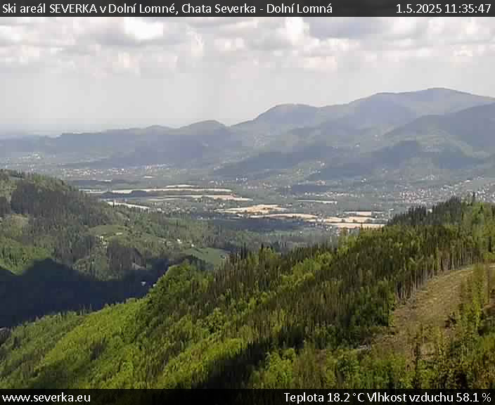 Webcam Severka - panorama Beskyd