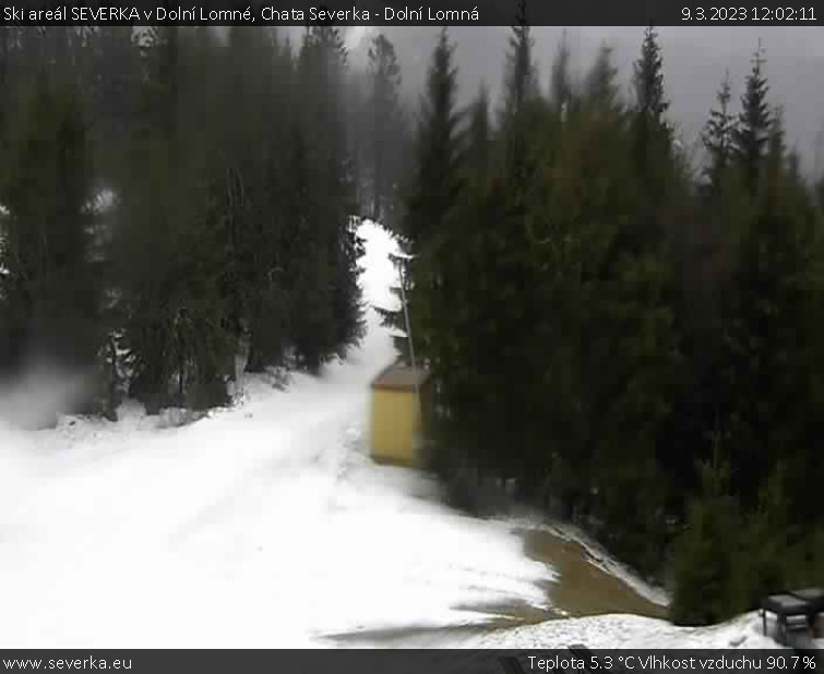 Ski areál SEVERKA v Dolní Lomné - Chata Severka - Dolní Lomná - 9.3.2023 v 12:02